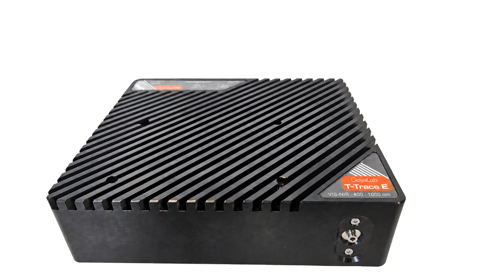 Spectromètre durci T_Trace_Edge VIS-NIR 400-1000 nm raccordé par fibre SMA pour analyse couleur et infrarouge industrielle